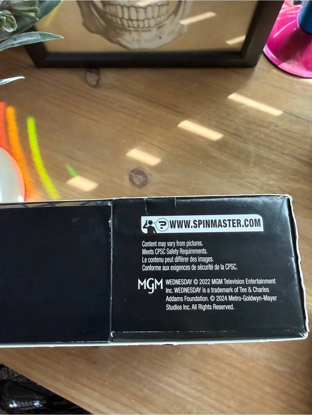 New Wednesday The Card Game - Black Box with Colorful Stained Glass Artwork